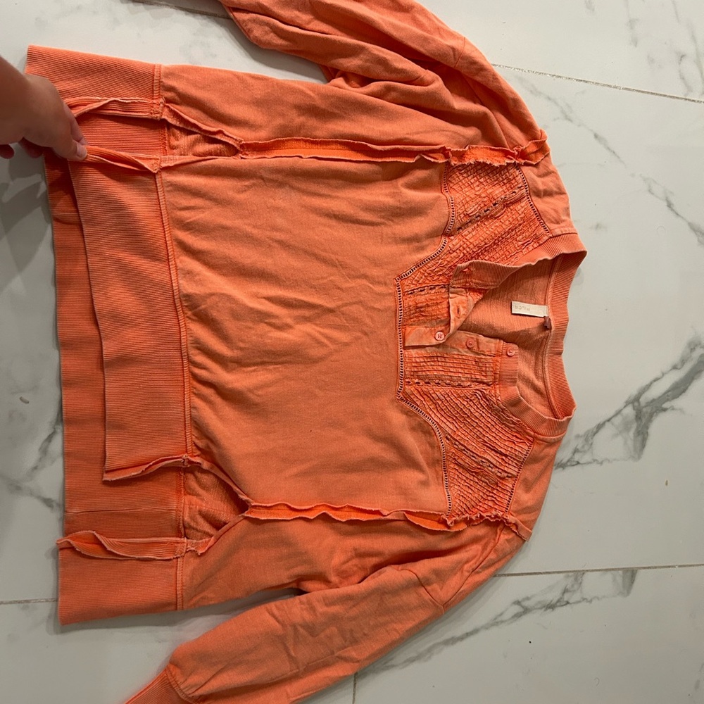 Pilcro Vibrant Coral Button-Up